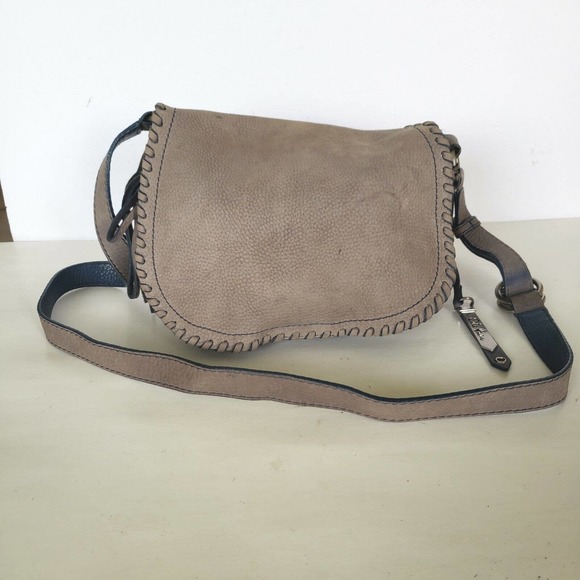 Cole Haan Crossbody Shoulder Bag Purse Flap Medium Blue Boho Soft Pebbl Leather - Picture 1 of 9